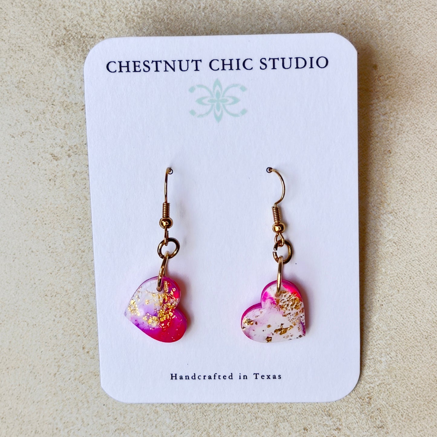 Polymer Clay Earrings, Heart Earrings, Clay Heart Earrings