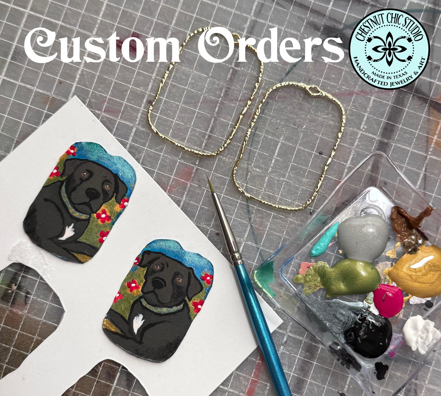 Custom handcrafted jewelry by Chestnut Chic Studio — made to order in Conroe, Texas