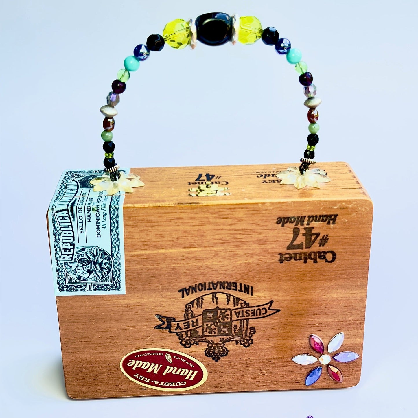Chestnut Chic Studio Cigar Box Purse, Motorsports Purse, Motorcycle Handbag, Vintage Handmade Cigar Box Purse, Unique Handbag, Custom Vintage Purse, luxury Handbag, Designer Vintage Bag