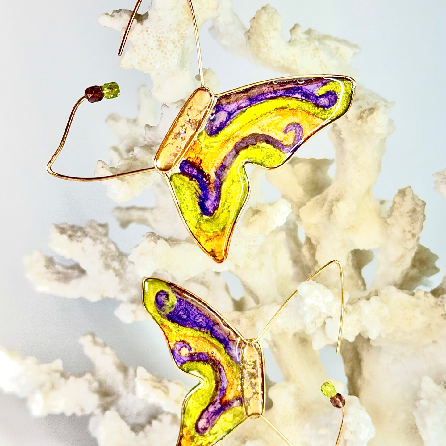 Butterfly Mardi Gras Earrings Chestnut Chic Studio