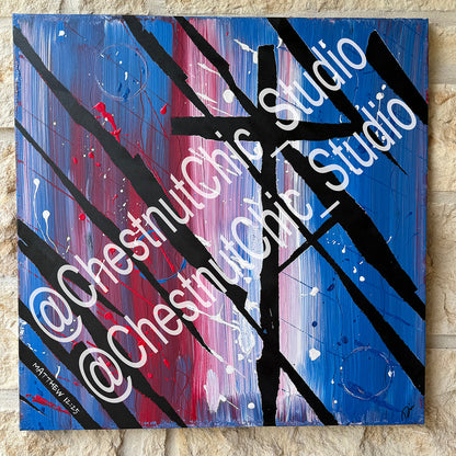 Patriotic Cross Earrings Christian Earrings Painting Charlie Kirk Matthew 12:25