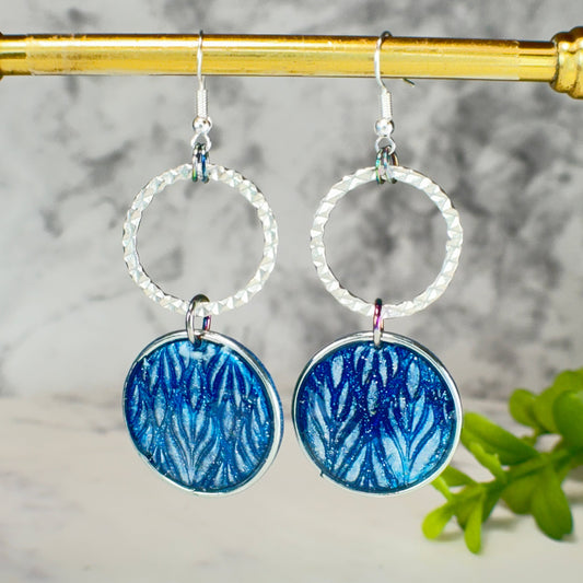 Sofia Blue Drop Earrings in Silver
