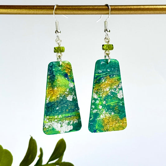 metallic polymer clay earrings